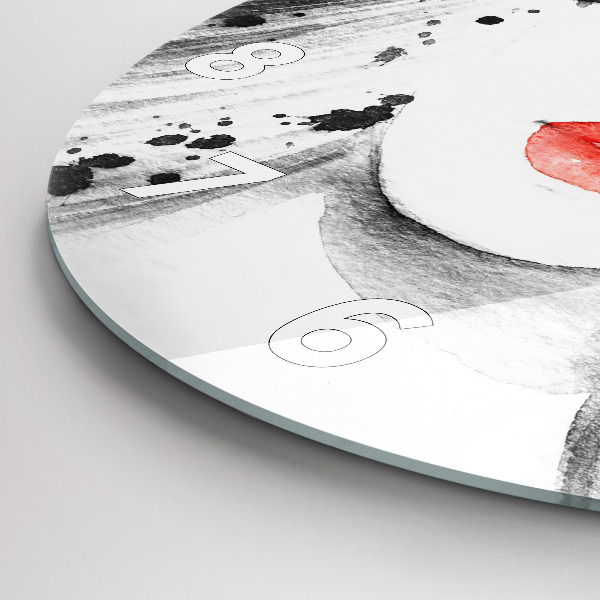 Kerek fali üvegóra Nő kalapban