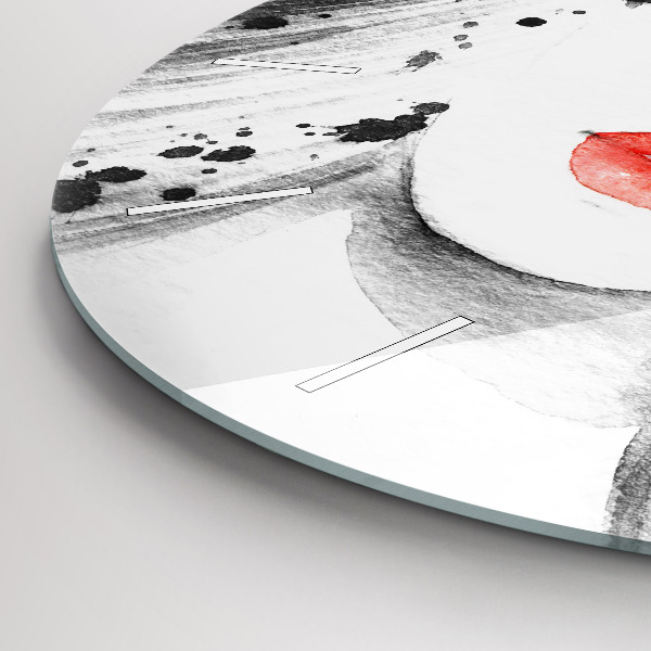 Kerek fali üvegóra Nő kalapban