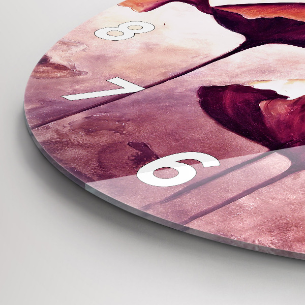 Kerek fali üvegóra Virágzó mák