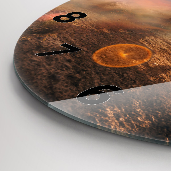 Kerek fali üvegóra Ember egy motorkerékpáron