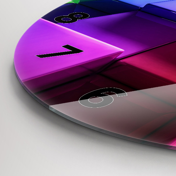 Kerek fali üvegóra Színes kockák