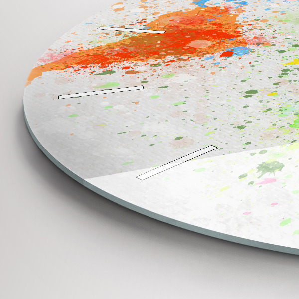 Kerek fali üvegóra Világtérkép papíron