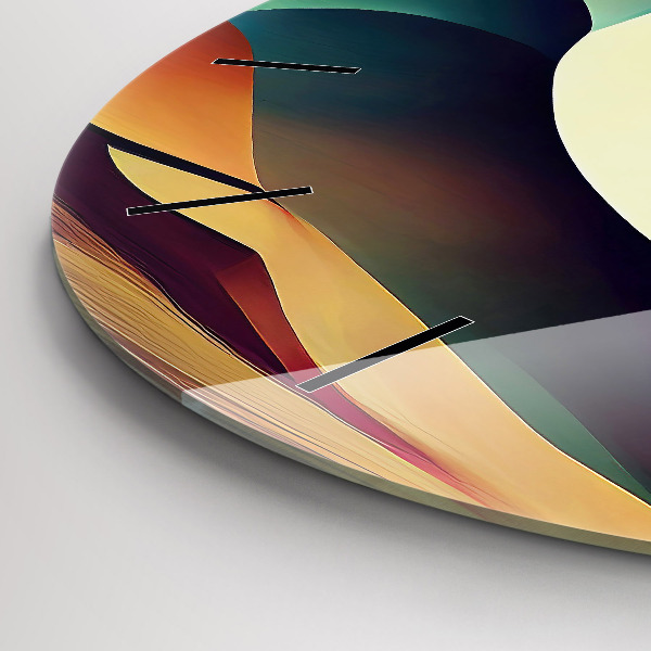 Kerek fali üvegóra Absztrakt vonalak háttér