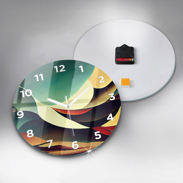 Kerek fali üvegóra Absztrakt vonalak háttér