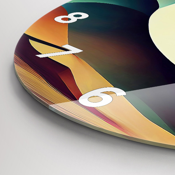 Kerek fali üvegóra Absztrakt vonalak háttér