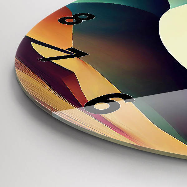 Kerek fali üvegóra Absztrakt vonalak háttér