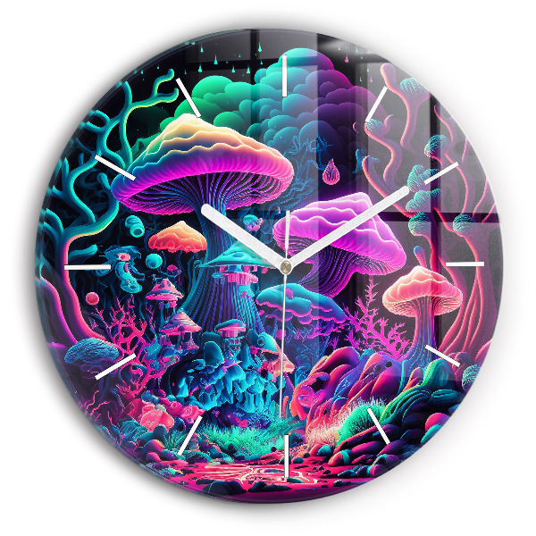 Kerek fali üvegóra Neon gomba