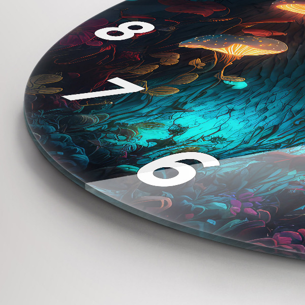 Kerek fali üvegóra Erdő és varázsgomba