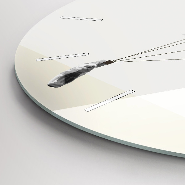 Kerek fali üvegóra Absztrakt nő táncos