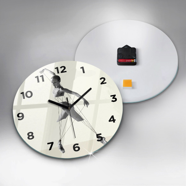 Kerek fali üvegóra Absztrakt nő táncos