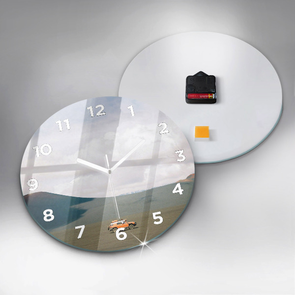 Kerek fali üvegóra Jármű a kamcsatkai sivatagban