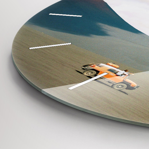 Kerek fali üvegóra Jármű a kamcsatkai sivatagban