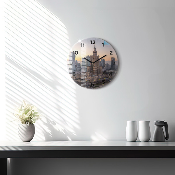 Kerek fali üvegóra Varsói panoráma