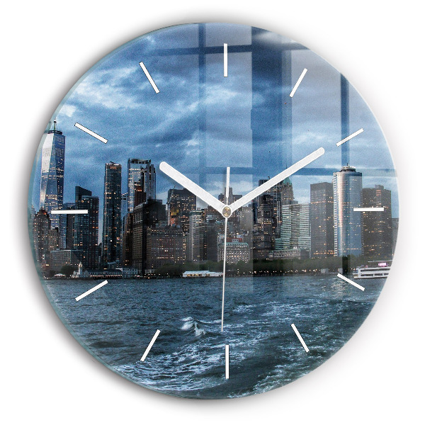 Kerek fali üvegóra New York-i panoráma