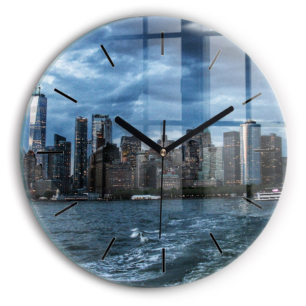 Kerek fali üvegóra New York-i panoráma