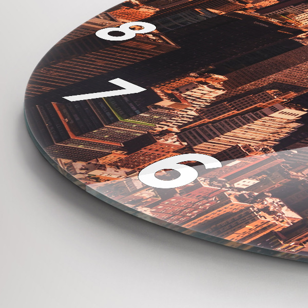 Kerek fali üvegóra Panoráma a város nyugati felére