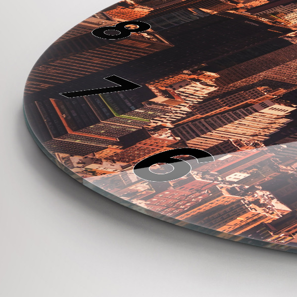 Kerek fali üvegóra Panoráma a város nyugati felére