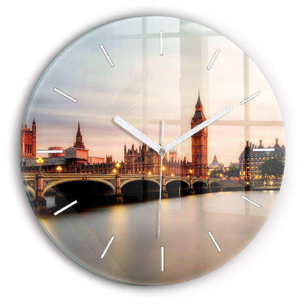 Kerek fali üvegóra Big Ben London panoráma