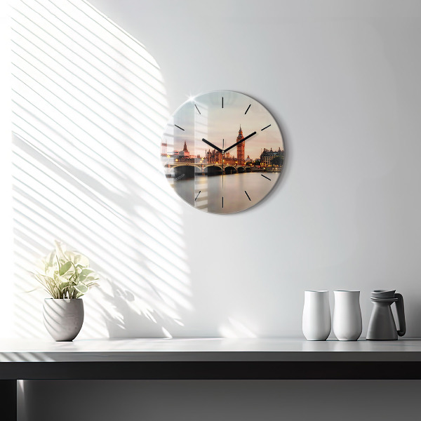 Kerek fali üvegóra Big Ben London panoráma