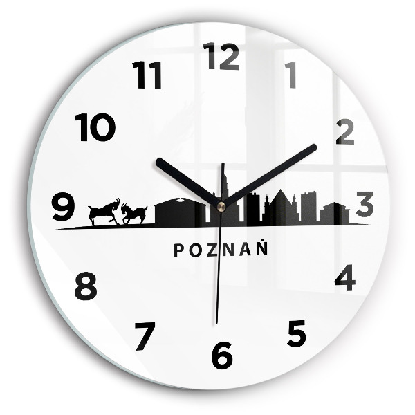 Kerek fali üvegóra Poznani panoráma grafika