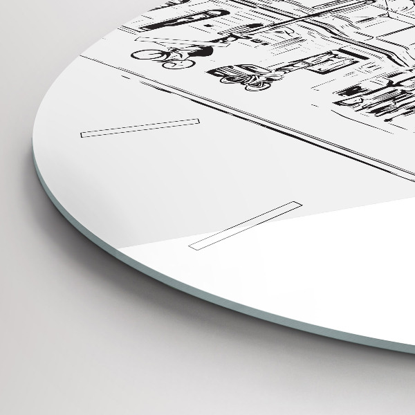 Kerek fali üvegóra Poznań város illusztrációja