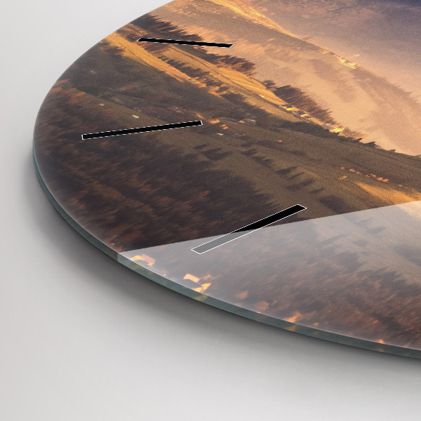 Kerek fali üvegóra Téli táj a Tátrában