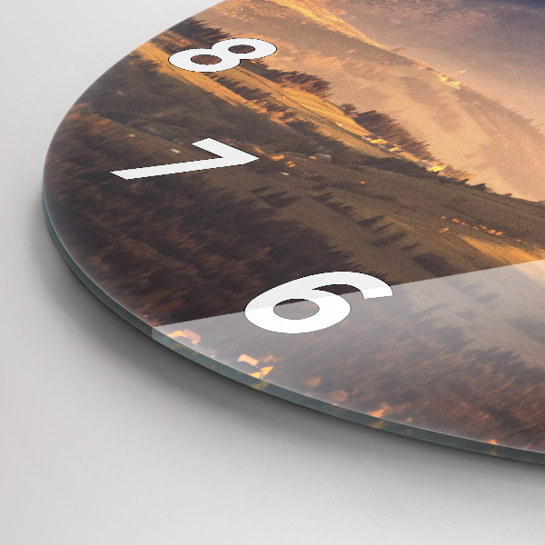 Kerek fali üvegóra Téli táj a Tátrában