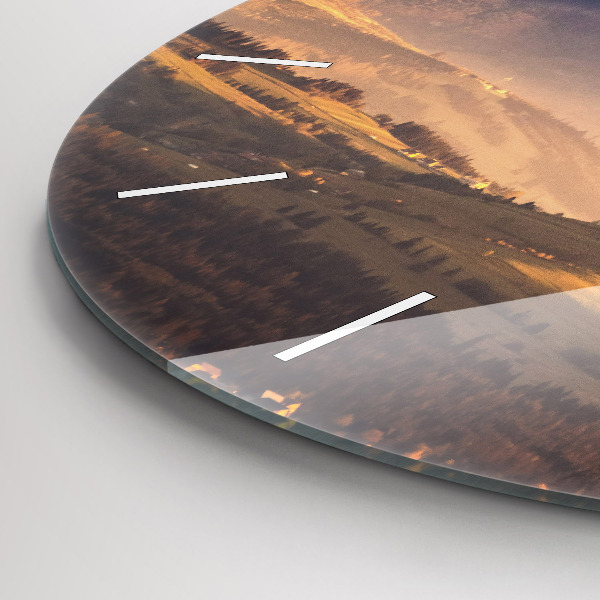 Kerek fali üvegóra Téli táj a Tátrában