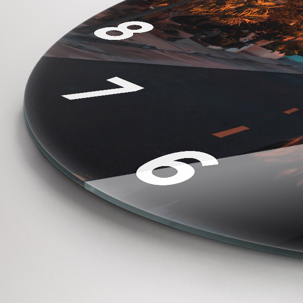 Kerek fali üvegóra Nő az úton