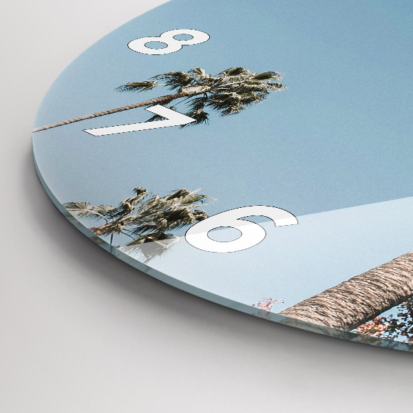 Kerek fali üvegóra Pálmafák Los Angelesben