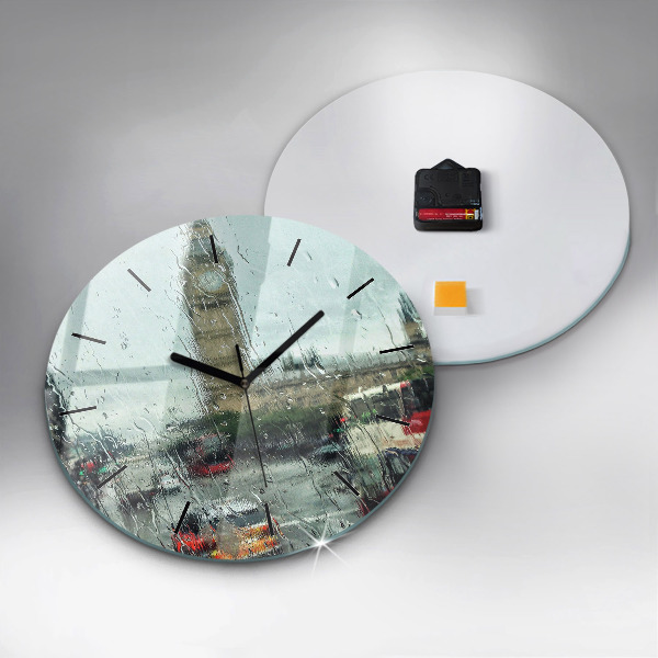 Kerek fali üvegóra Esős London