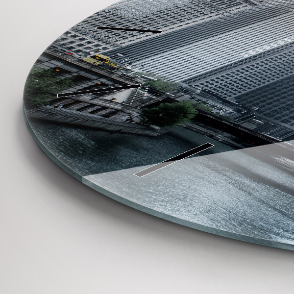 Kerek fali üvegóra Városi panoráma