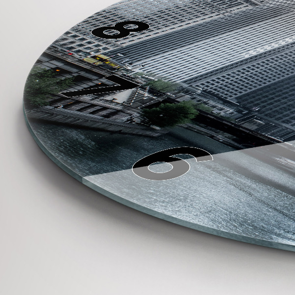 Kerek fali üvegóra Városi panoráma