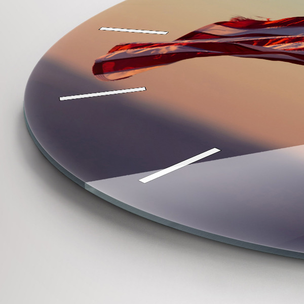 Kerek fali üvegóra USA zászló lobog