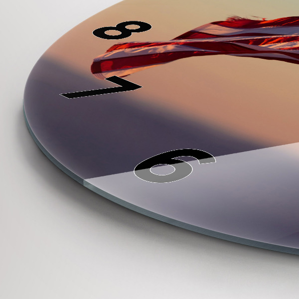 Kerek fali üvegóra USA zászló lobog