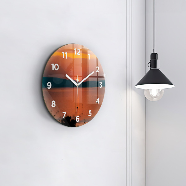 Kerek fali üvegóra Este a Balaton