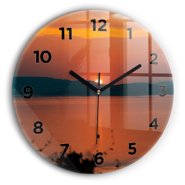 Kerek fali üvegóra Este a Balaton