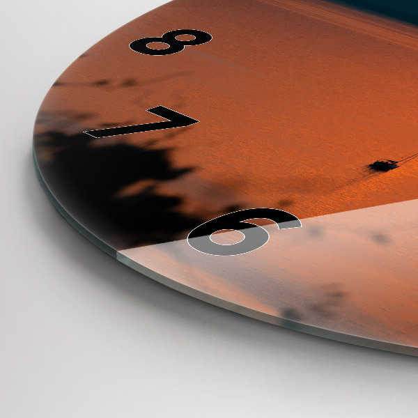 Kerek fali üvegóra Este a Balaton