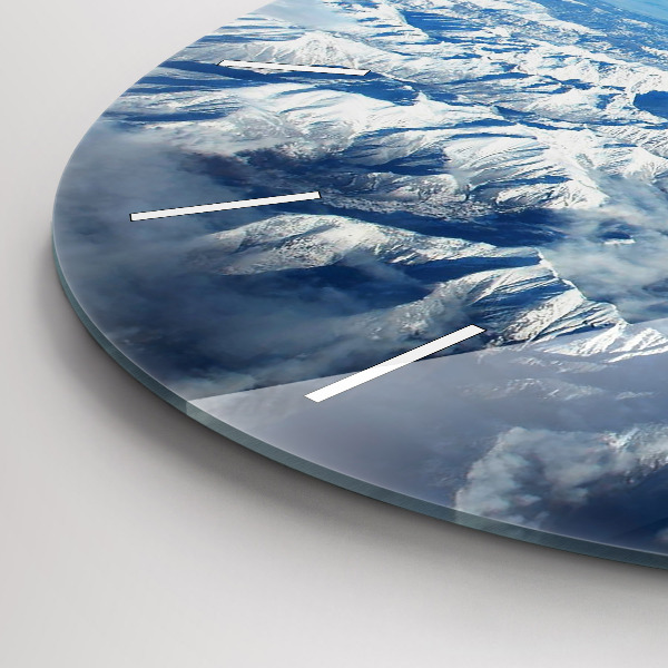 Kerek fali üvegóra Táj Hegyek Pireneusok