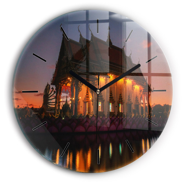 Kerek fali üvegóra Templom Bangkokban