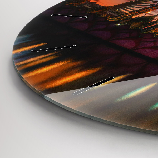 Kerek fali üvegóra Templom Bangkokban