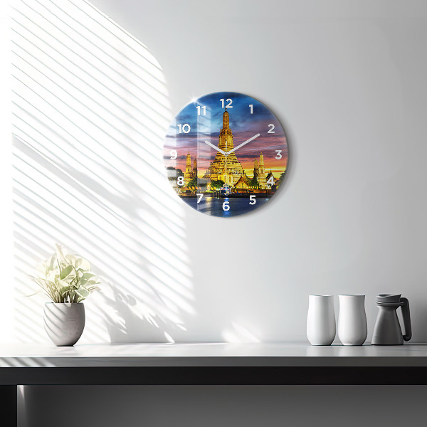 Kerek fali üvegóra Templom Bangkokban