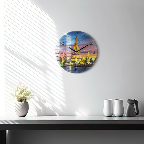 Kerek fali üvegóra Templom Bangkokban