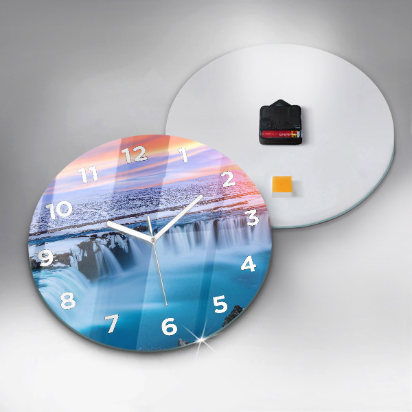 Kerek fali üvegóra Godafoss vízesés Izlandon