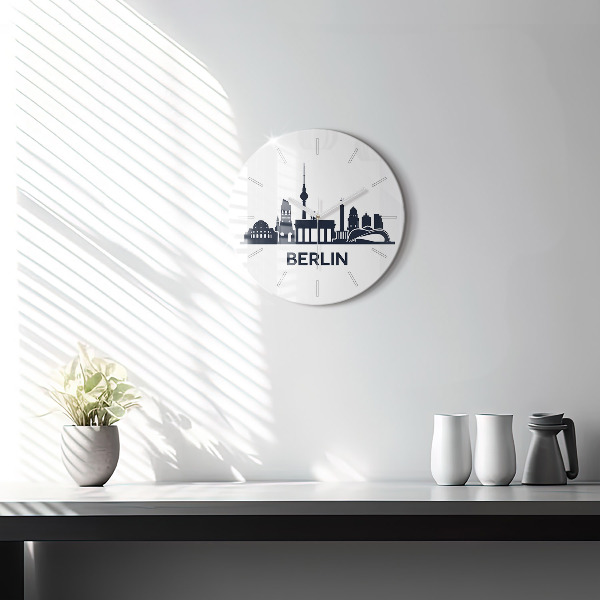 Kerek fali üvegóra Berlin város illusztráció