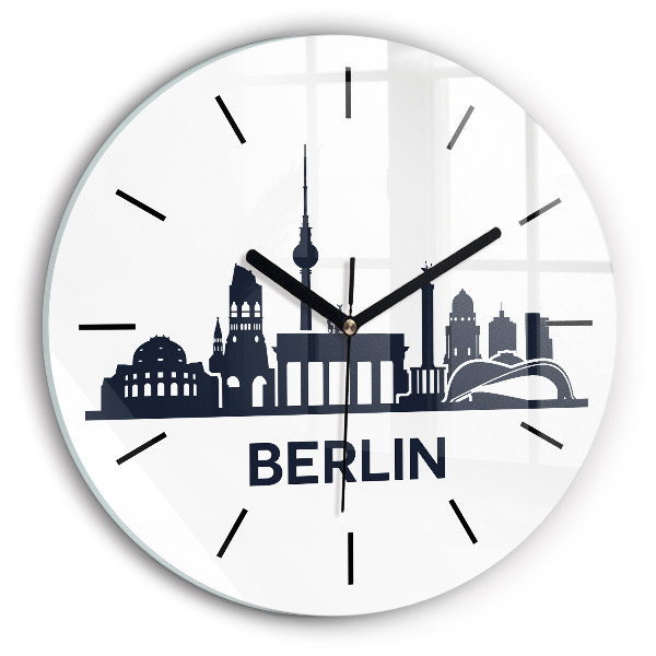 Kerek fali üvegóra Berlin város illusztráció