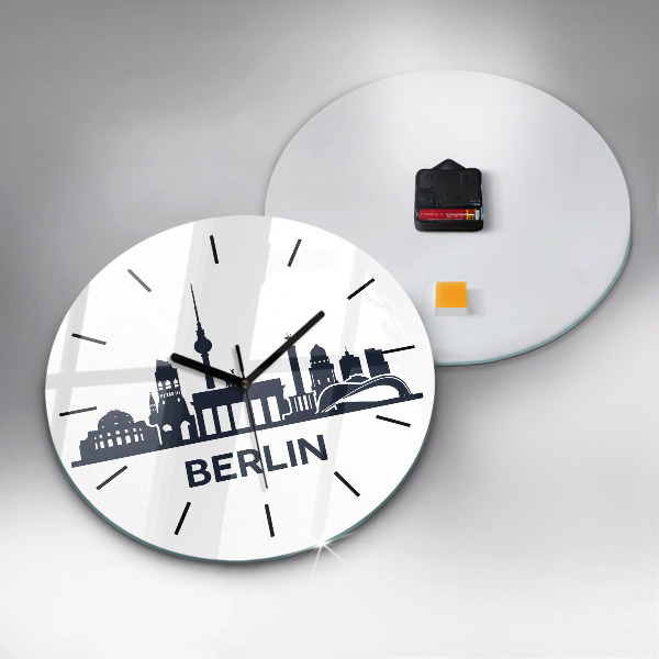 Kerek fali üvegóra Berlin város illusztráció