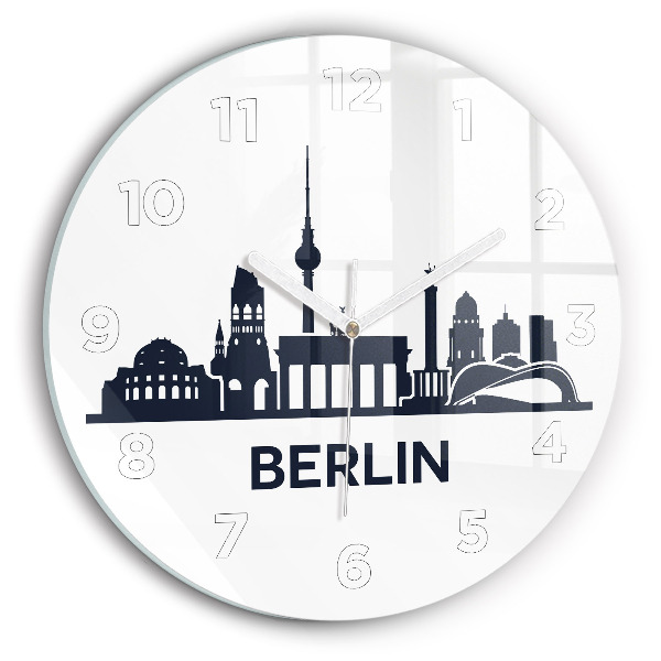 Kerek fali üvegóra Berlin város illusztráció
