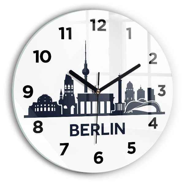 Kerek fali üvegóra Berlin város illusztráció
