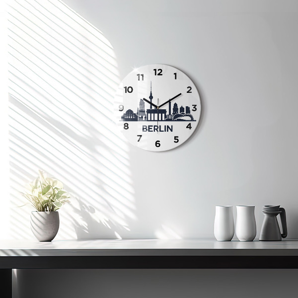 Kerek fali üvegóra Berlin város illusztráció